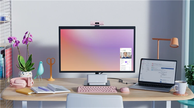 Logitech BRIO 500 - Webcam rose