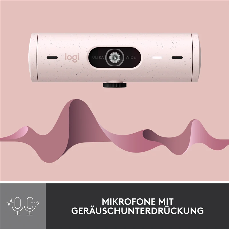 Logitech BRIO 500 - Webcam rose