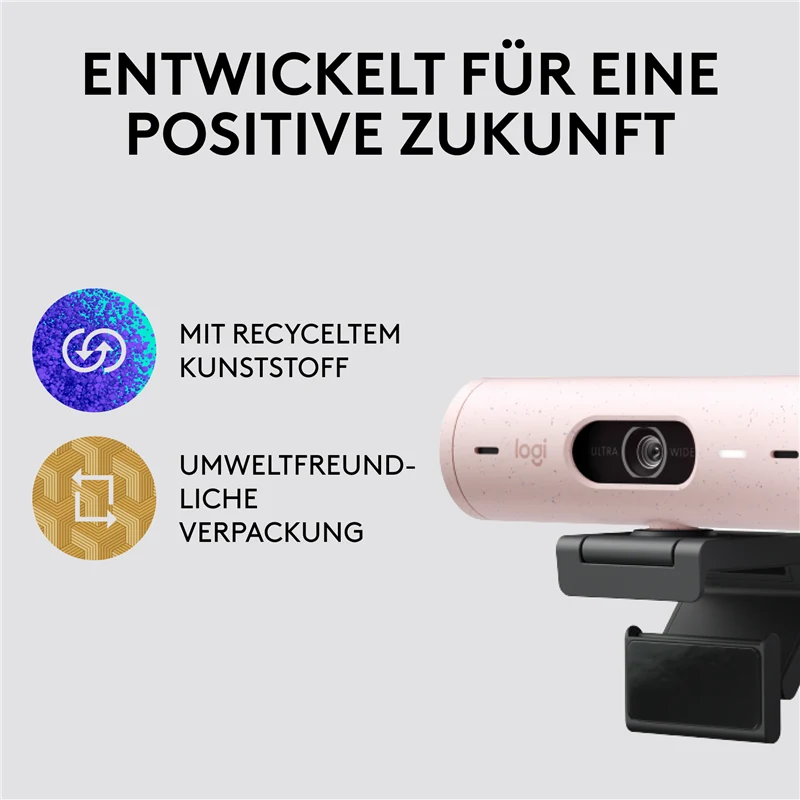 Logitech BRIO 500 - Webcam rose