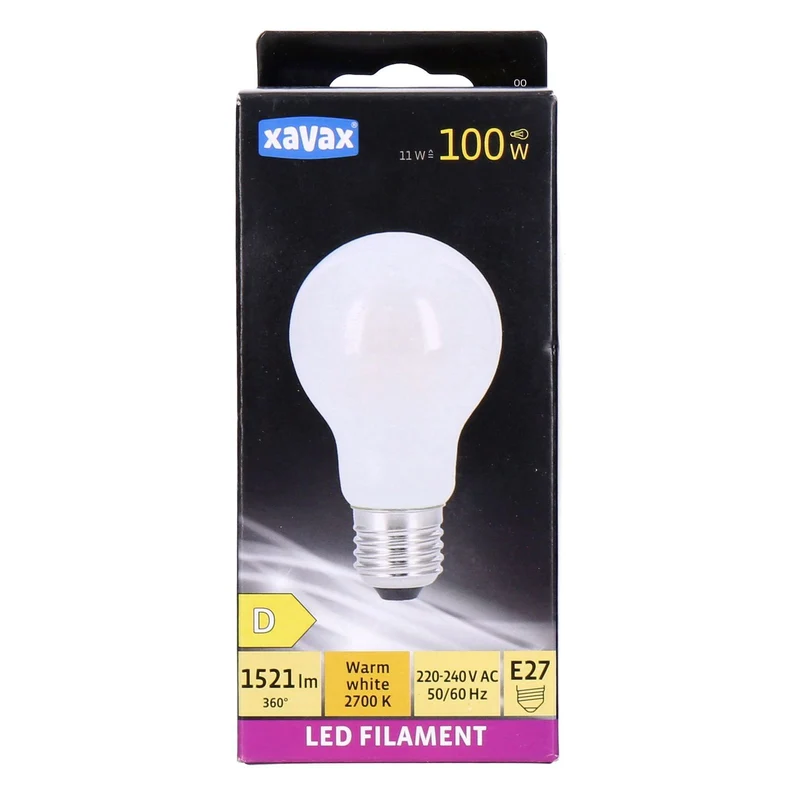 Xavax E27 LED Filament Birne Warmweiß 11W=100W 1521lm