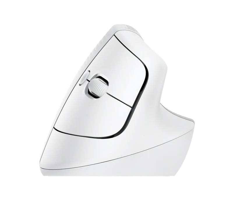 Logitech Lift für Mac, Kabellos Vertikale Ergonomische Maus Weiss