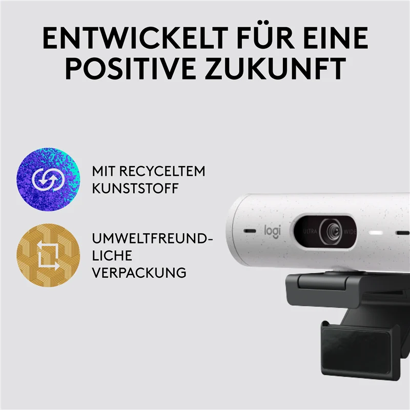 Logitech BRIO 500 - Full-HD-Webcam Weiss