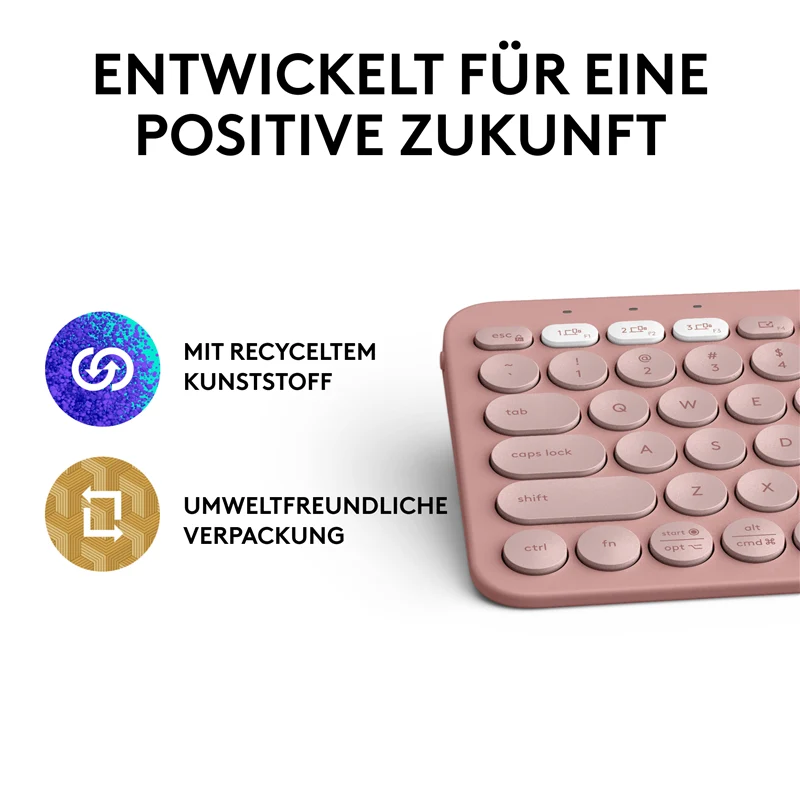 Logitech Pebble Keys 2 K380s - Tastatur Rose