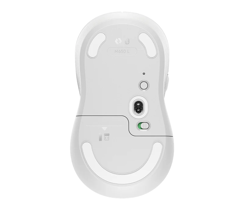 Logitech Signature M650 L Kabellose Maus Weiss
