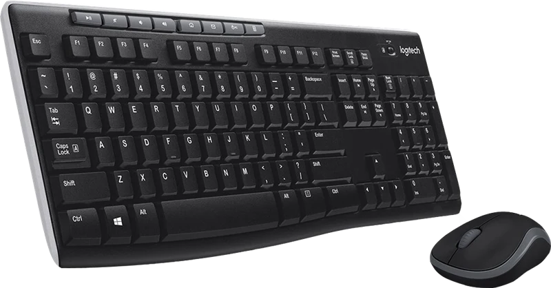 Logitech MK270 kabelloses Tastatur-Maus-Set QWERTY US-int EER Schwarz