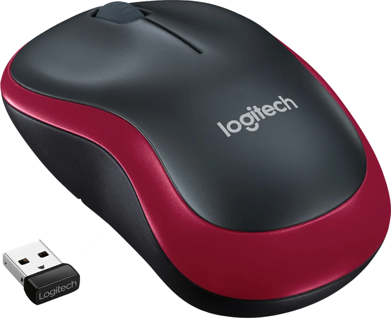 Logitech M185 kabellose Maus Rot