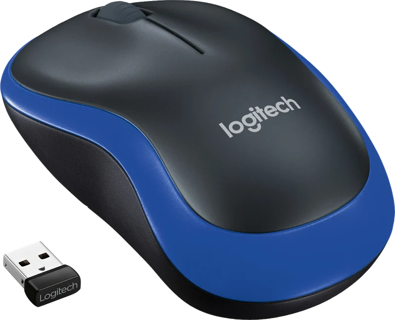Logitech M185 kabellose Maus Blau