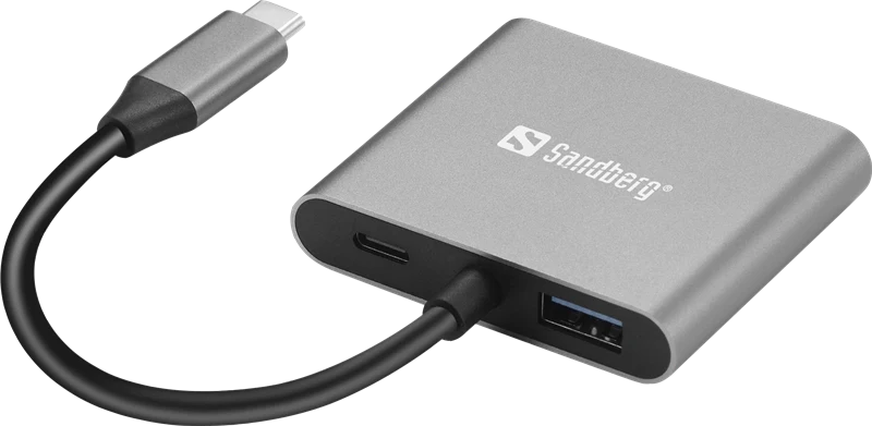 Sandberg Dockingstation USB-C, 2xHDMI+USB+PD Grau