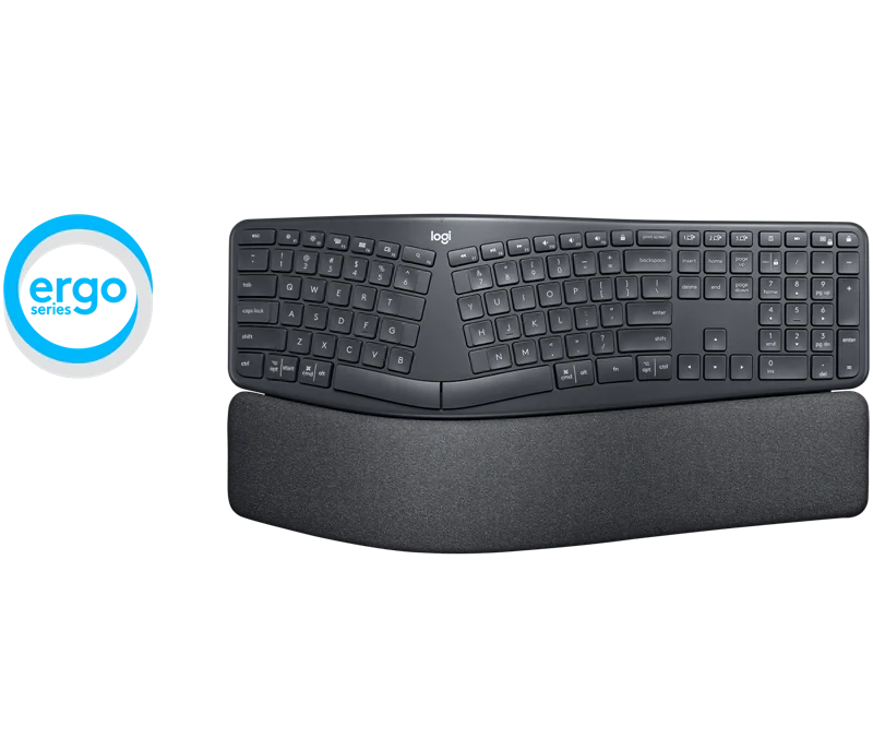 Logitech Ergo K860 Wireless + Bluetooth Tastatur graphite