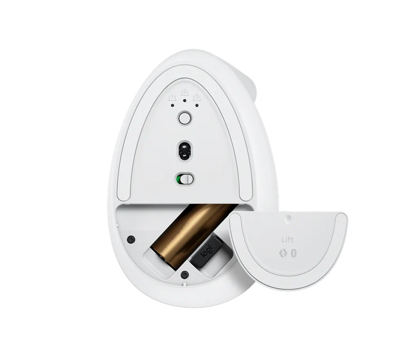 Logitech Lift Vertical Ergonomic Maus Weiss