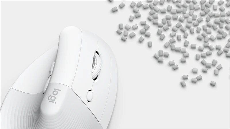 Logitech Lift Vertical Ergonomic Maus Weiss