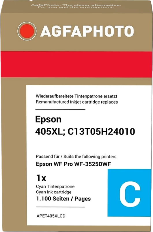 Agfa Photo XL Druckerpatrone kompatibel mit Epson 405 XL Cyan