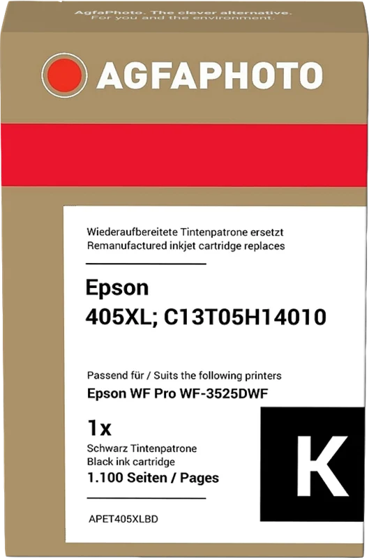 Agfa Photo XL Druckerpatrone kompatibel mit Epson 405 XL Schwarz
