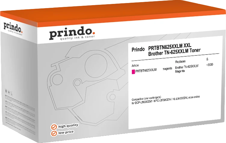 Prindo Classic XXL Toner kompatibel mit Brother TN-625XXLM Magenta