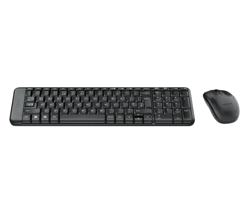 Logitech MK220 kabelloses Tastatur-Maus-Set Schwarz