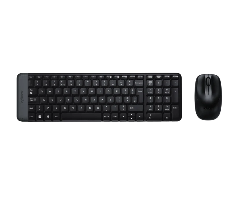 Logitech MK220 kabelloses Tastatur-Maus-Set Schwarz