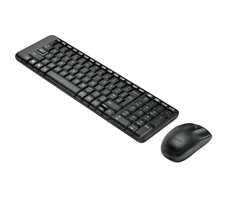 Logitech MK220 kabelloses Tastatur-Maus-Set Schwarz