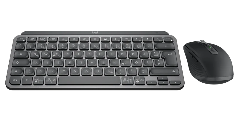 Logitech MX Keys Mini kabellos Tastatur, Maus graphite