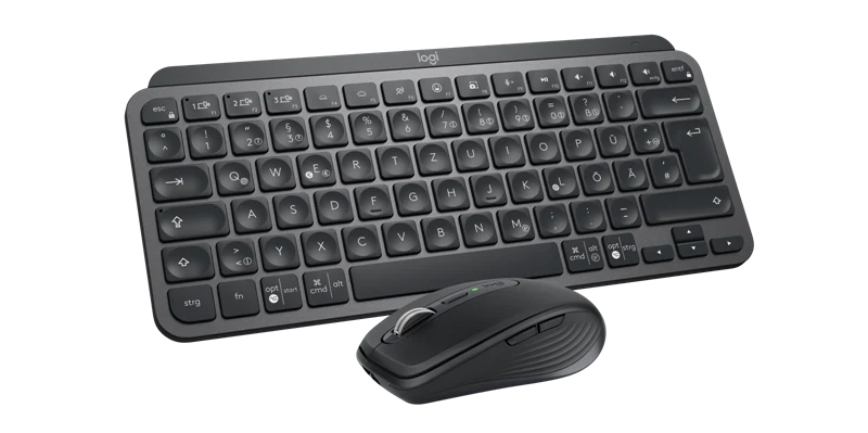 Logitech MX Keys Mini kabellos Tastatur, Maus graphite