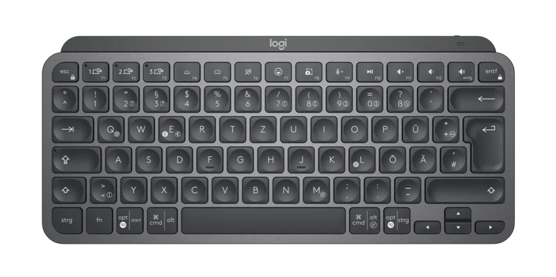 Logitech MX Keys Mini kabellos Tastatur, Maus graphite
