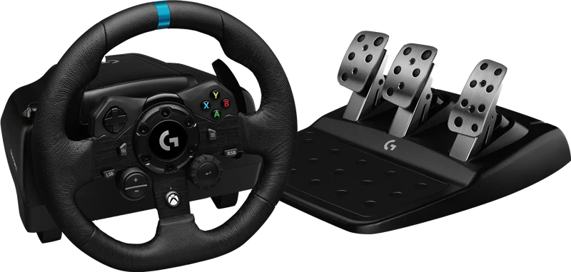 Logitech G923 Gaming Rennlenkrad mit Pedalen für Xbox und PC Schwarz