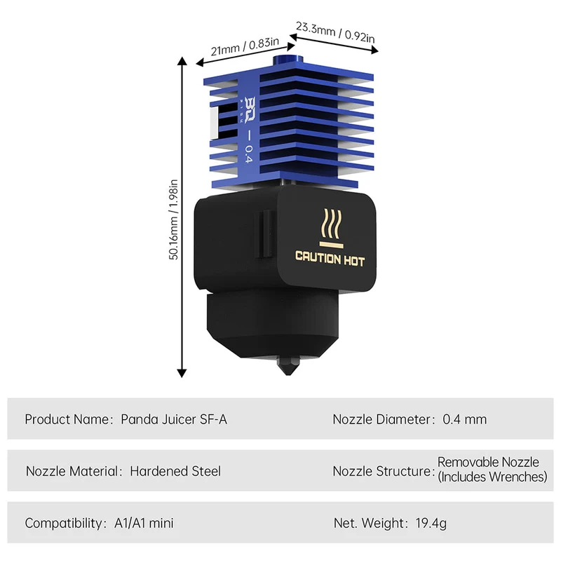 BIQU Panda Juicer Hotend SF-A (Bambu Lab A1/A1 mini)