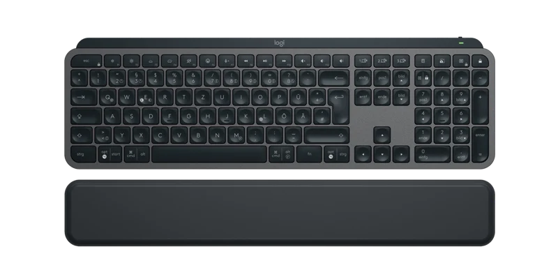 Logitech MX Keys S Wireless Tastatur mit Handgelenkauflage graphite