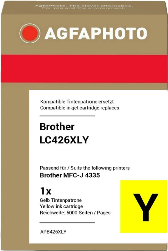 Agfa Photo XL Druckerpatrone kompatibel mit Brother LC426XLY Gelb