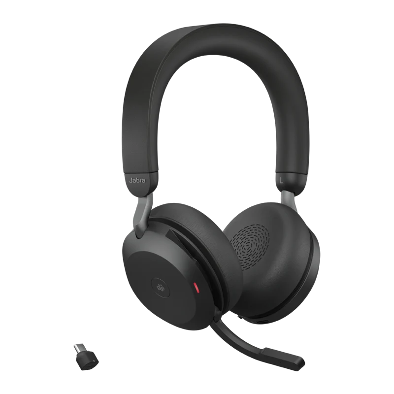 Jabra Evolve2 75 USB-C Headset mit Ladestation Schwarz