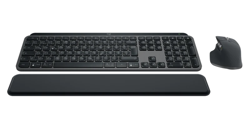 Logitech MX Keys - Wireless Tastatur-Maus & Handgelenkauflage graphite