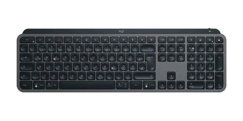 Logitech MX Keys - Wireless Tastatur-Maus & Handgelenkauflage graphite