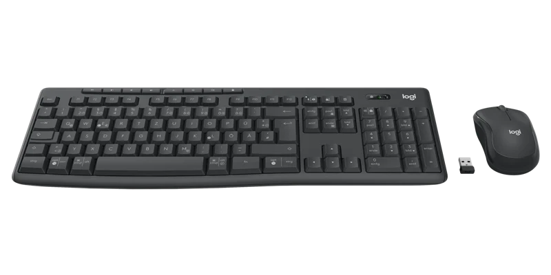 Logitech MK370 kabelloses Tastatur-Maus-Set graphite