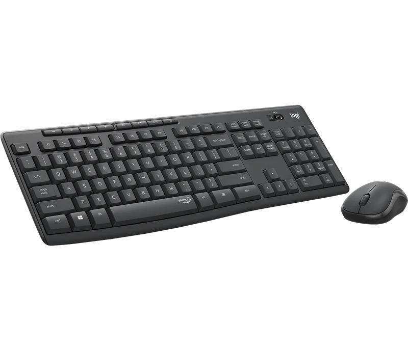 Logitech MK295 Silent kabelloses Tastatur-Maus-Set graphite