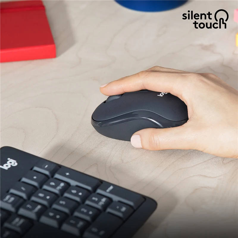 Logitech MK295 Silent kabelloses Tastatur-Maus-Set graphite