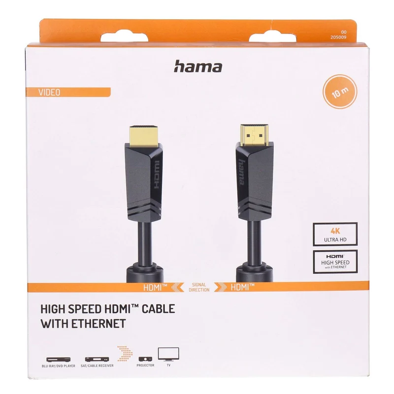 Hama 00205009 HDMI-Kabel 10 m HDMI Typ A (Standard) Schwarz