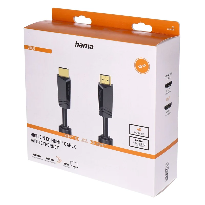 Hama 00205009 HDMI-Kabel 10 m HDMI Typ A (Standard) Schwarz