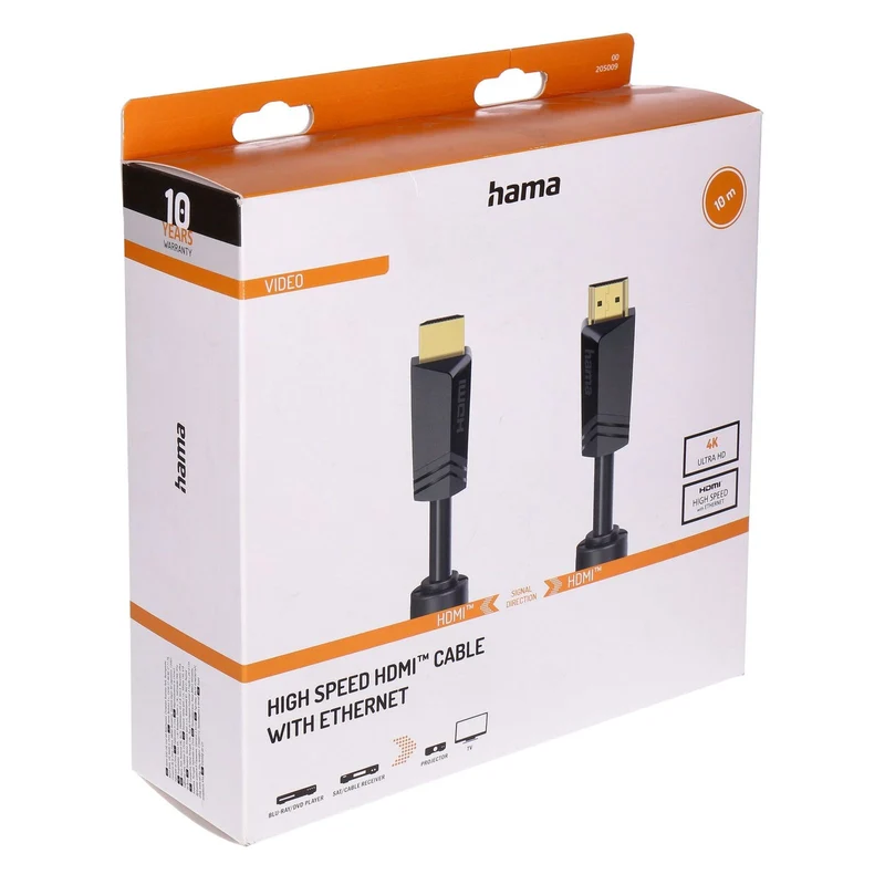 Hama 00205009 HDMI-Kabel 10 m HDMI Typ A (Standard) Schwarz