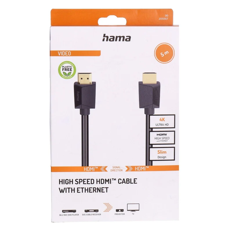 Hama 00205007 HDMI-Kabel 5 m HDMI Typ A (Standard) Schwarz