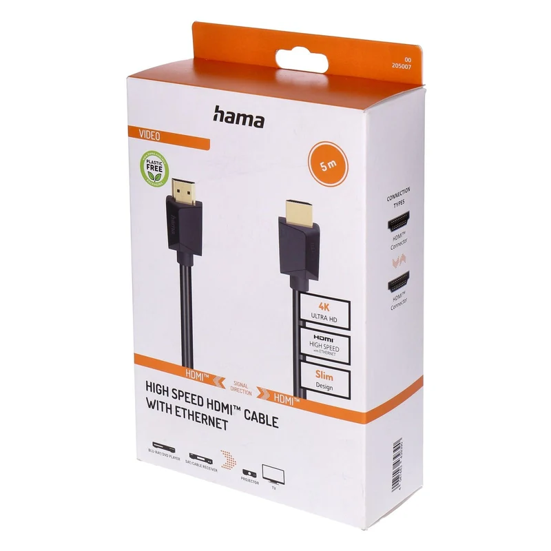 Hama 00205007 HDMI-Kabel 5 m HDMI Typ A (Standard) Schwarz