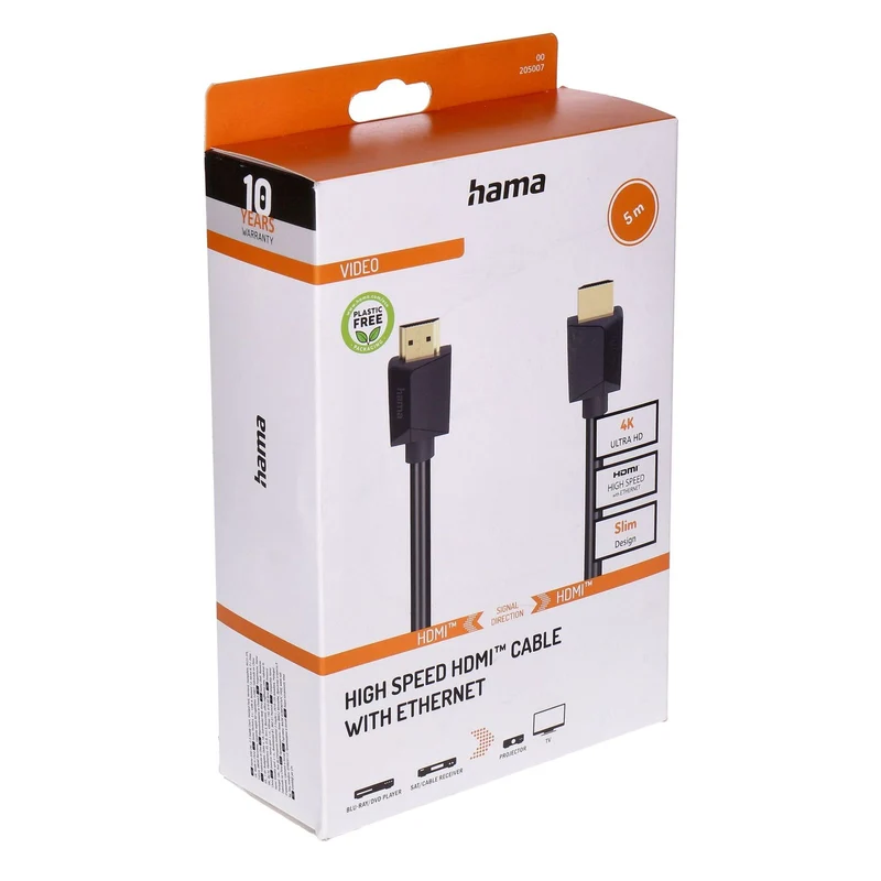 Hama 00205007 HDMI-Kabel 5 m HDMI Typ A (Standard) Schwarz