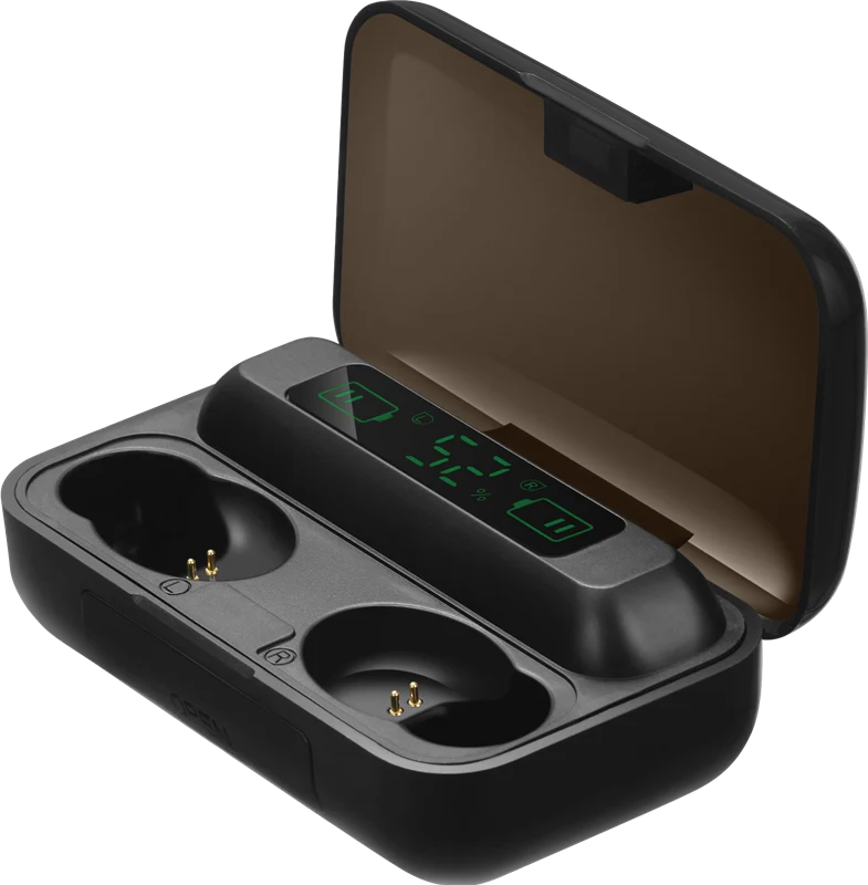 Sandberg Wireless Earbuds mit Mikrofon + Powerbank Schwarz