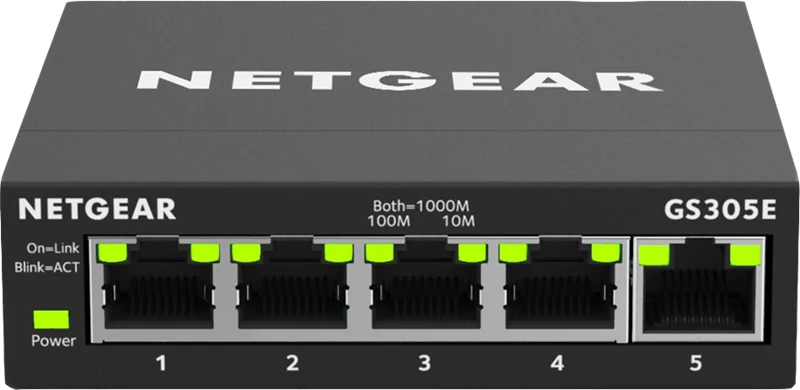 NETGEAR 5-Port Gigabit Smart Switch Schwarz
