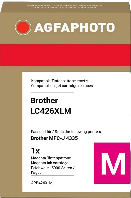 Agfa Photo XL Druckerpatrone kompatibel mit Brother LC426XLM Magenta