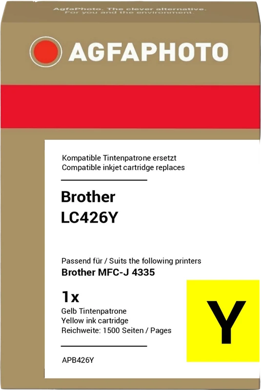 Agfa Photo Druckerpatrone kompatibel mit Brother LC426Y Gelb