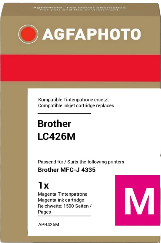 Agfa Photo Druckerpatrone kompatibel mit Brother LC426M Magenta