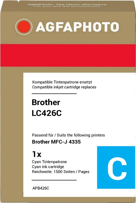Agfa Photo Druckerpatrone kompatibel mit Brother LC426C Cyan