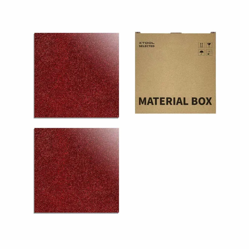 xTool 3 mm Red Glitter Acrylic Sheets (2-Pack)