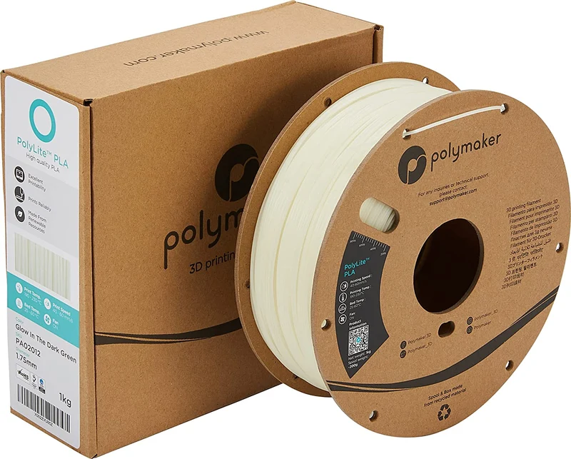 Polymaker PolyLite PLA Glow in the Dark Green 1,75mm 1000g