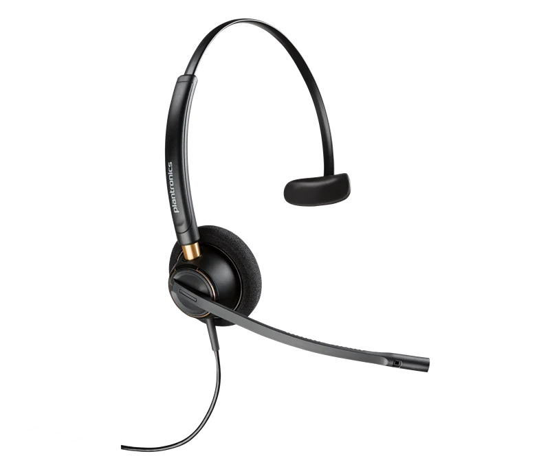 HP Poly EncorePro 510 Monaurales Headset + Quick Disconnect Schwarz