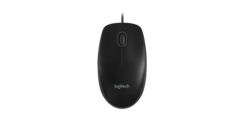 Logitech MK120 Tastatur-Maus-Set mit Kabel Schwarz